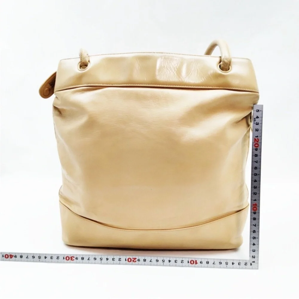 Chanel Beige Leather Shoulder Bag
